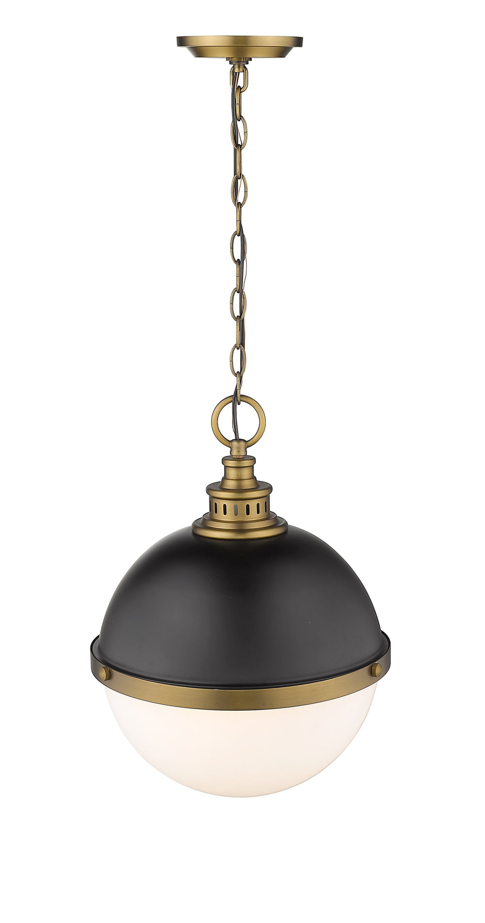 Peyton 2 Light Pendant in Matte Black + Factory Bronze Finish