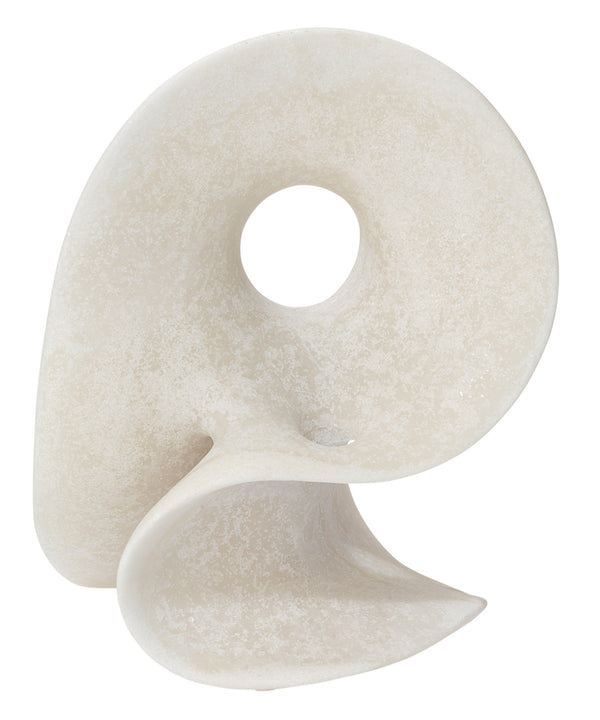 Amorphous Resin Decorative Table Object, White