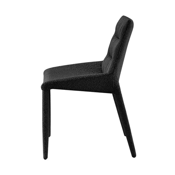 Kelsey Fabric Dining Side Chair, Boucle Black