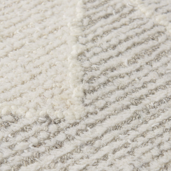 Kolt 9x12 Neutral Geometric Patterned Wool Area Rug