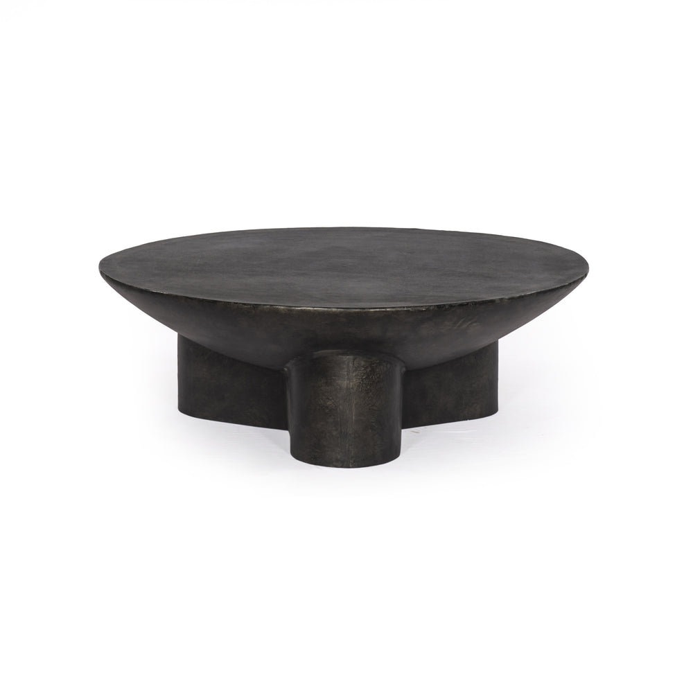 Sante 48" Coffee Table In Raw Black