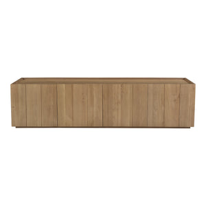 Plank Media Cabinet in Natural Oak