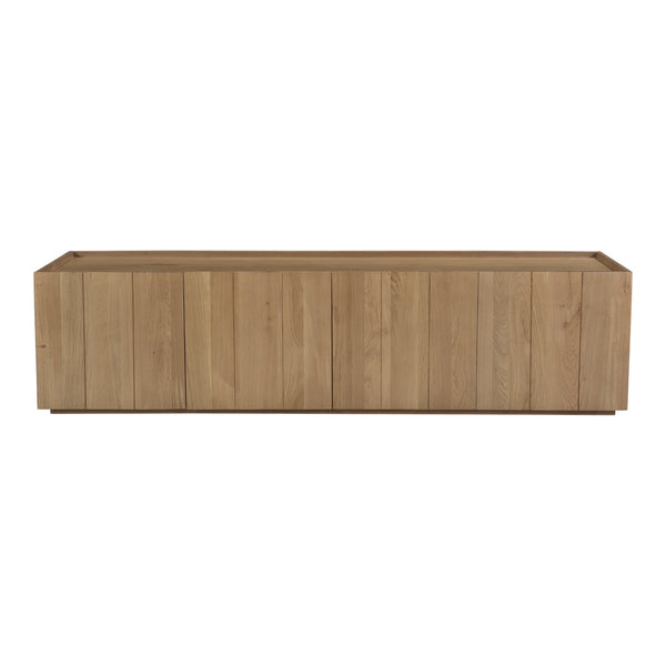Plank Media Cabinet in Natural Oak