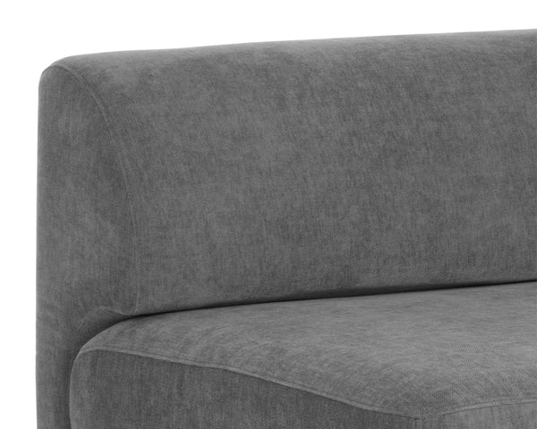 HARMONY MODULAR - ARMLESS CHAIR - RIGHT SHELF - DANNY DARK GREY