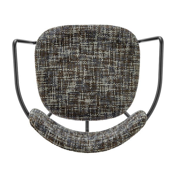 Alivia KD Chenille Dining Side Arm Chair, Allure Gray