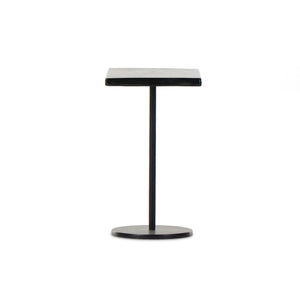 Zevon End Table In Moss Cast Glass