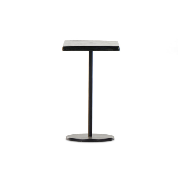 Zevon End Table In Moss Cast Glass