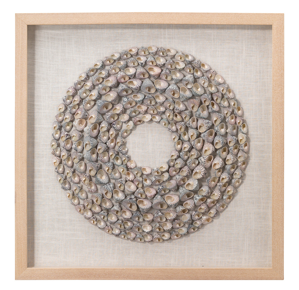 Bora Bora Framed Wall Art, Taupe Snail Shell