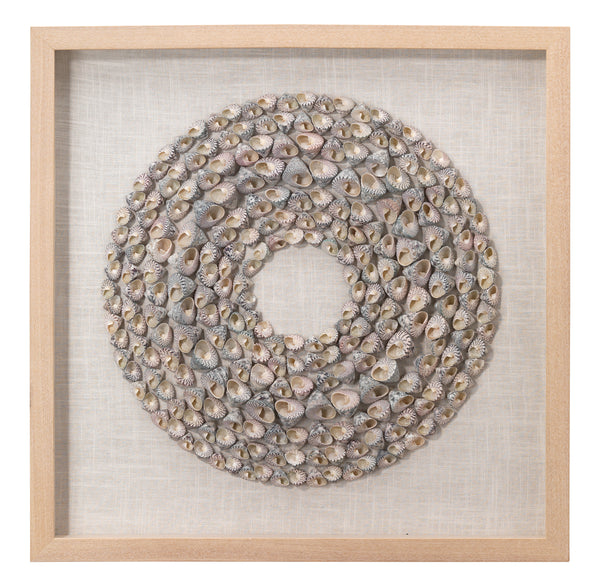 Bora Bora Framed Wall Art, Taupe Snail Shell