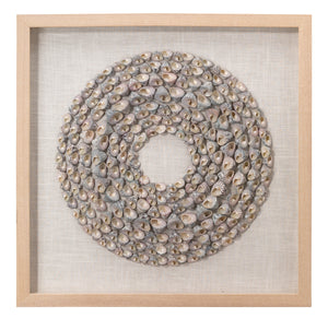 Bora Bora Framed Wall Art, Taupe Snail Shell