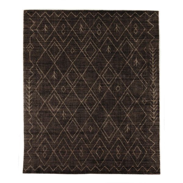 Nador Moroccan Hand Knotted Rug - Nador Espresso