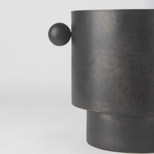 Juno 8.5H Large Black Iron Vase