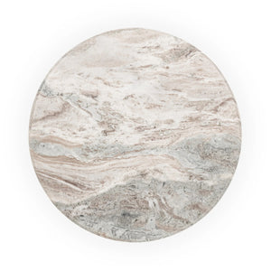 Nordens Marble Round Coffee Table - Rusty Gray