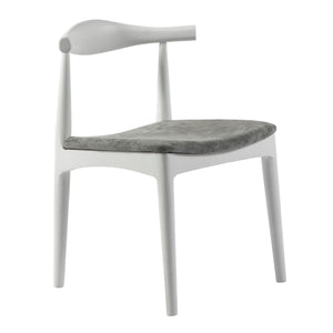 The Presidents Side Chair - White/ gray