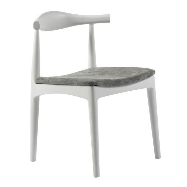 The Presidents Side Chair - White/ gray
