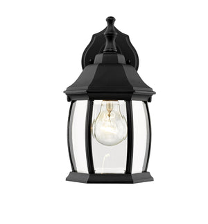 Waterdown 1 Light Outdoor Wall Light in Black Finish