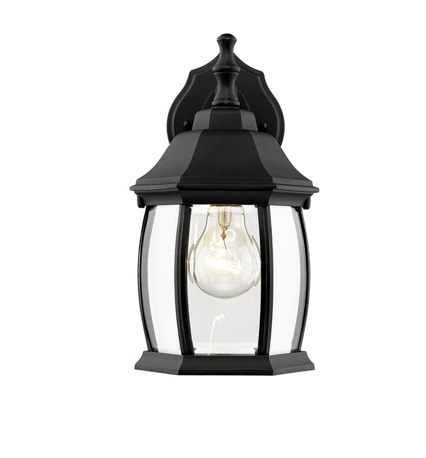 Waterdown 1 Light Outdoor Wall Light in Black Finish