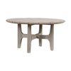 Dawn Outdoor Round Coffee Table in Teak Wood, Gray