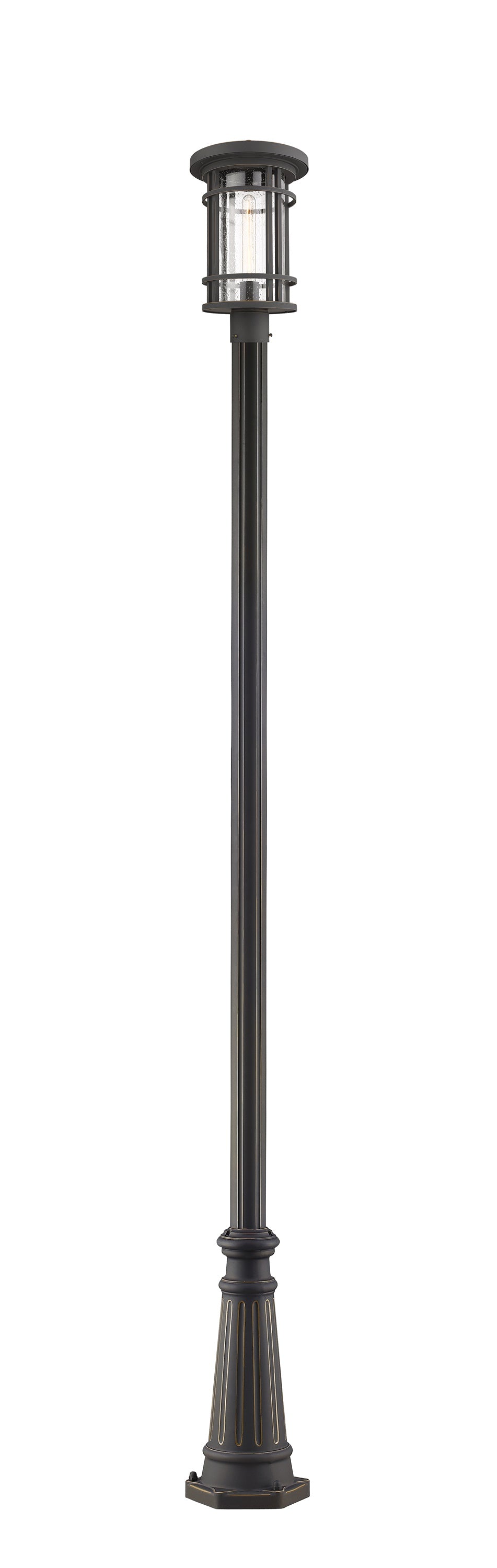 Jordan 1 Light Outdoor Post Mounted Fixture in Oil Rubbed Bronze Finish