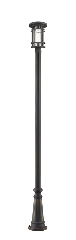 Jordan 1 Light Outdoor Post Mounted Fixture in Oil Rubbed Bronze Finish