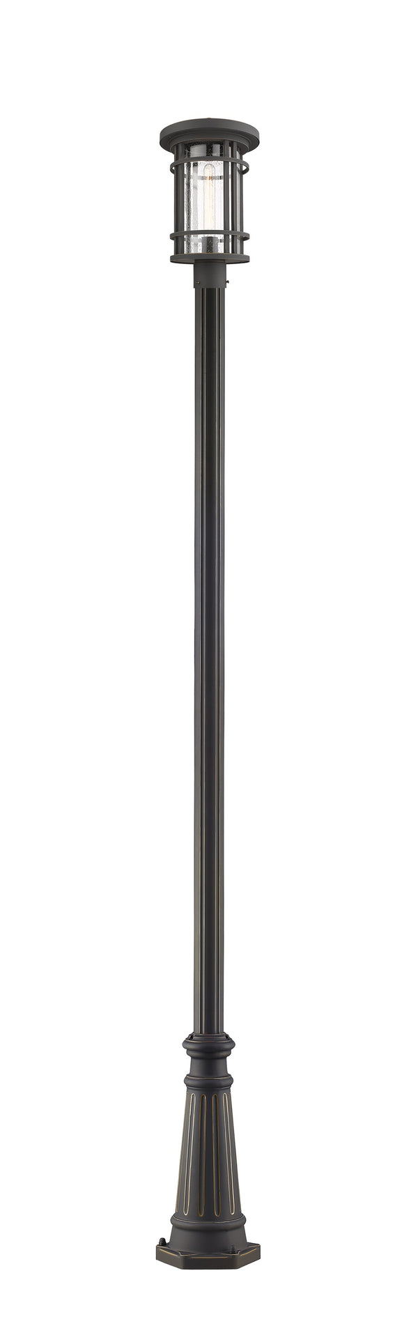 Jordan 1 Light Outdoor Post Mounted Fixture in Oil Rubbed Bronze Finish