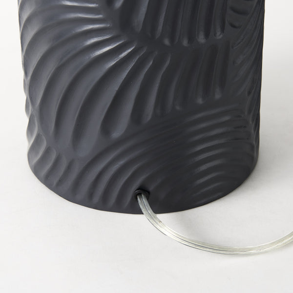 Quinn 18.0L x 18.0W x 28.8H Navy Base W/Beige Fabric Shade Table Lamp