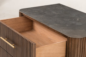 Fletcher Large Nightstand In Terra Brown