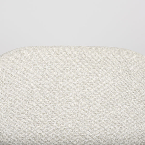 Amelia Cream Boucle W/Black Metal Upholstered Accent Chair 21.3L x 21.3W x 30.3H