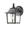 Waterdown 1 Light Outdoor Wall Light in Black Finish
