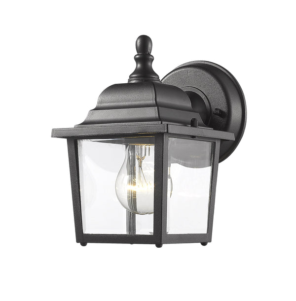 Waterdown 1 Light Outdoor Wall Light in Black Finish