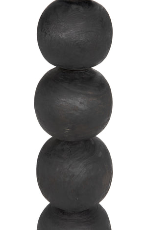 Alpha Munggur and Industrial Steel Sculpture in Burnt Black Finish