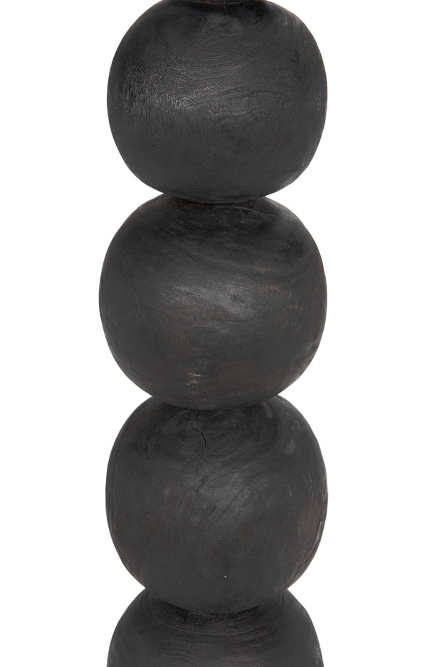 Alpha Munggur and Industrial Steel Sculpture in Burnt Black Finish