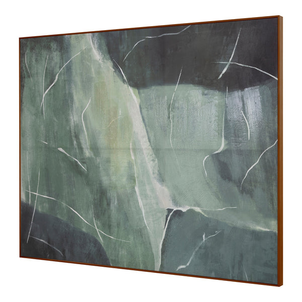 Moe's Impression Verdant Palette Framed Painting