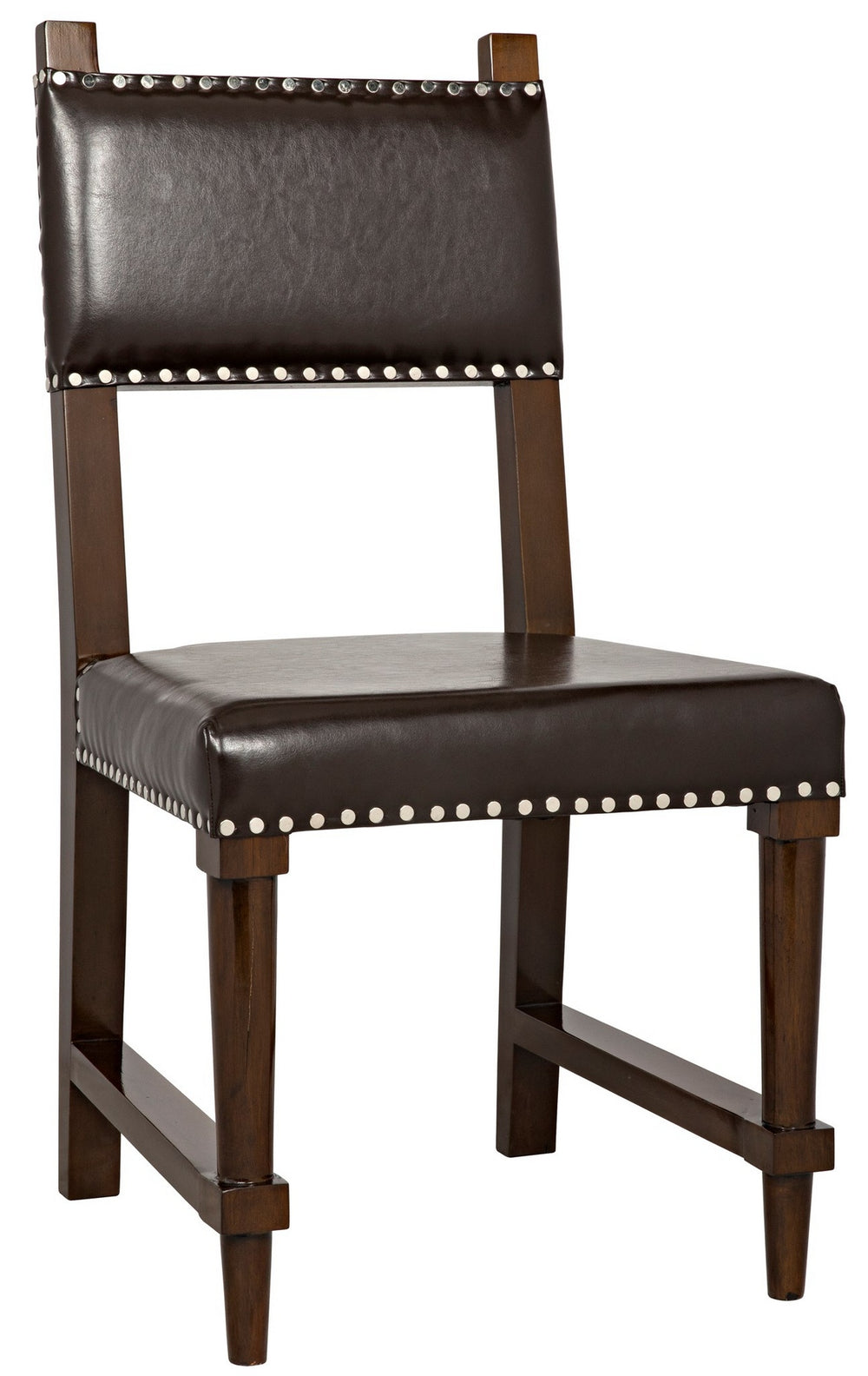 Kerouac Birch Chair in Distressed Brown Leather