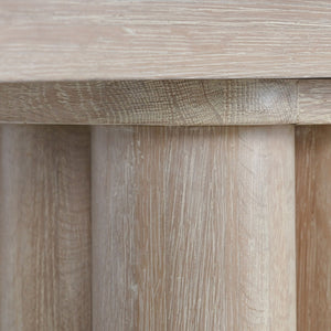 Tiber Solid Wood Console Table in Cream Washed