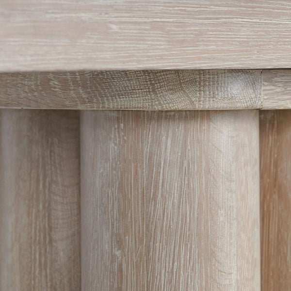 Tiber Solid Wood Console Table in Cream Washed