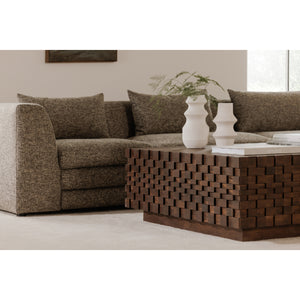 Moe's Lowtide Corner Chair in Stone Tweed