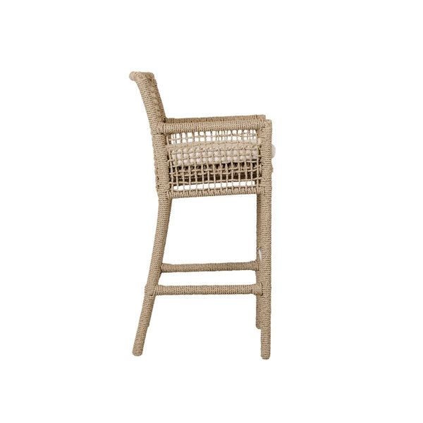 Brisbane Bar Stool - Natural Woven Frame with Olefin Cushion