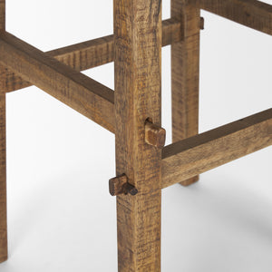 Rosie Large Brown Wood End Table