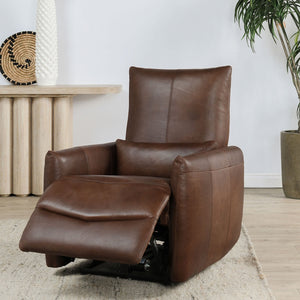 Thaya Leather Power Recliner with Adjustable Headrest