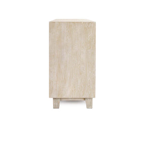 Reece Solid Wood 6-Drawer Dresser - Seashell White