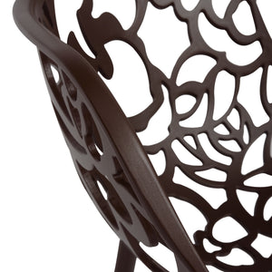 ORO ALUMINUM CHAIR (WITH ARMS) - BROWN
