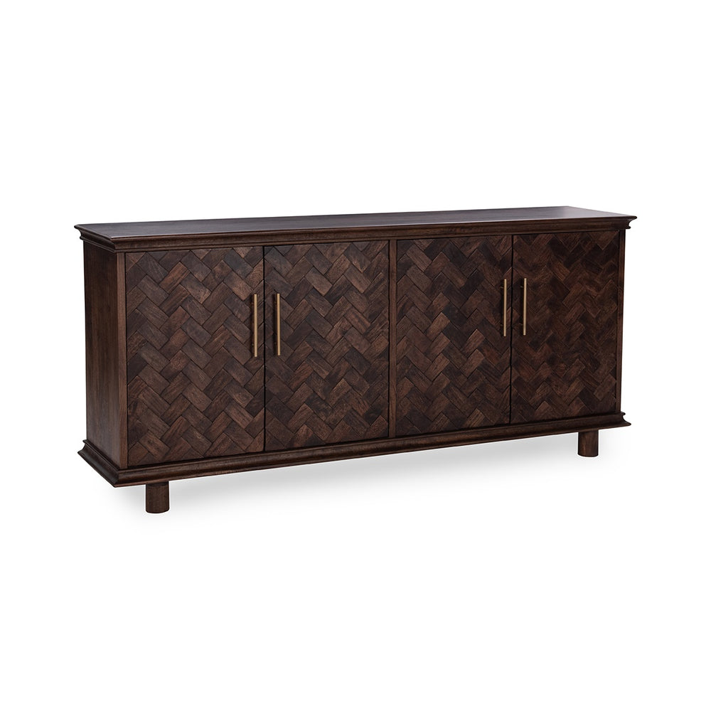 Shira Collection Solid Wood 4Dr Buffet - Kona Brown