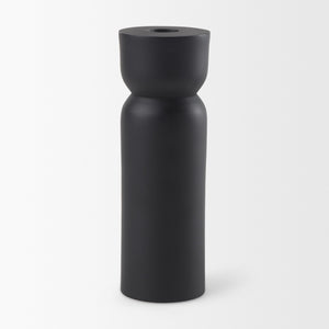 Malta Black Large Metal Candle Holder