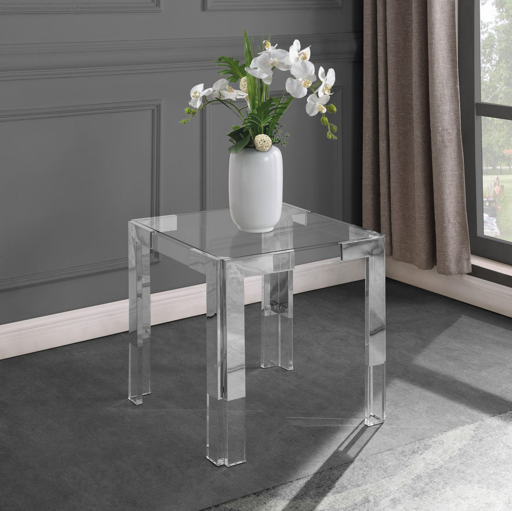 Alberto End Table In Chrome