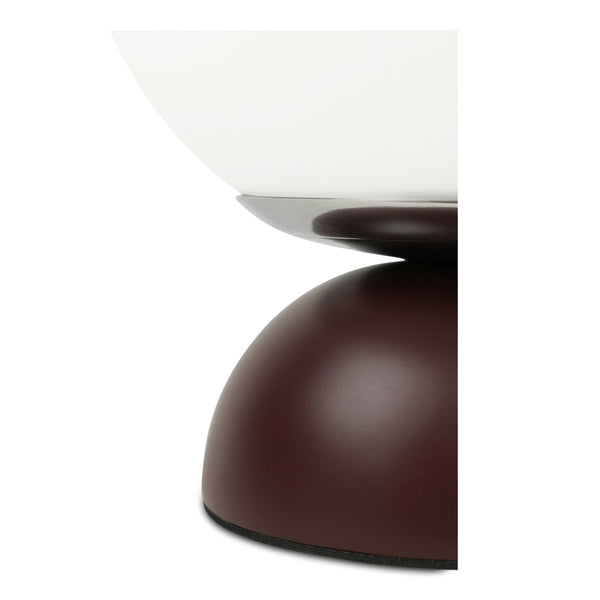 Moe's Ovi Table Lamp with Opal Globe in Deep Red