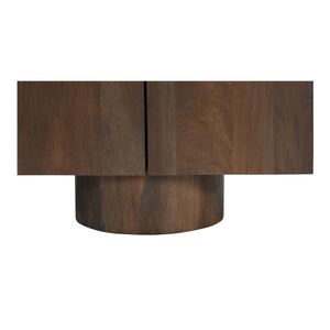 Hadley Media Unit in Warm Brown Neem Wood
