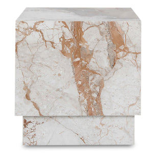 Layla Side Table in Breccia Marble