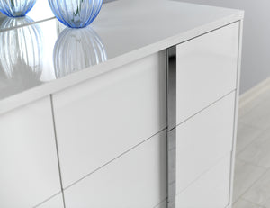 Giulia Night Stand Left Facing in White