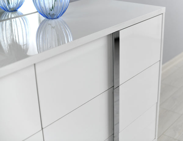 Giulia Night Stand Left Facing in White